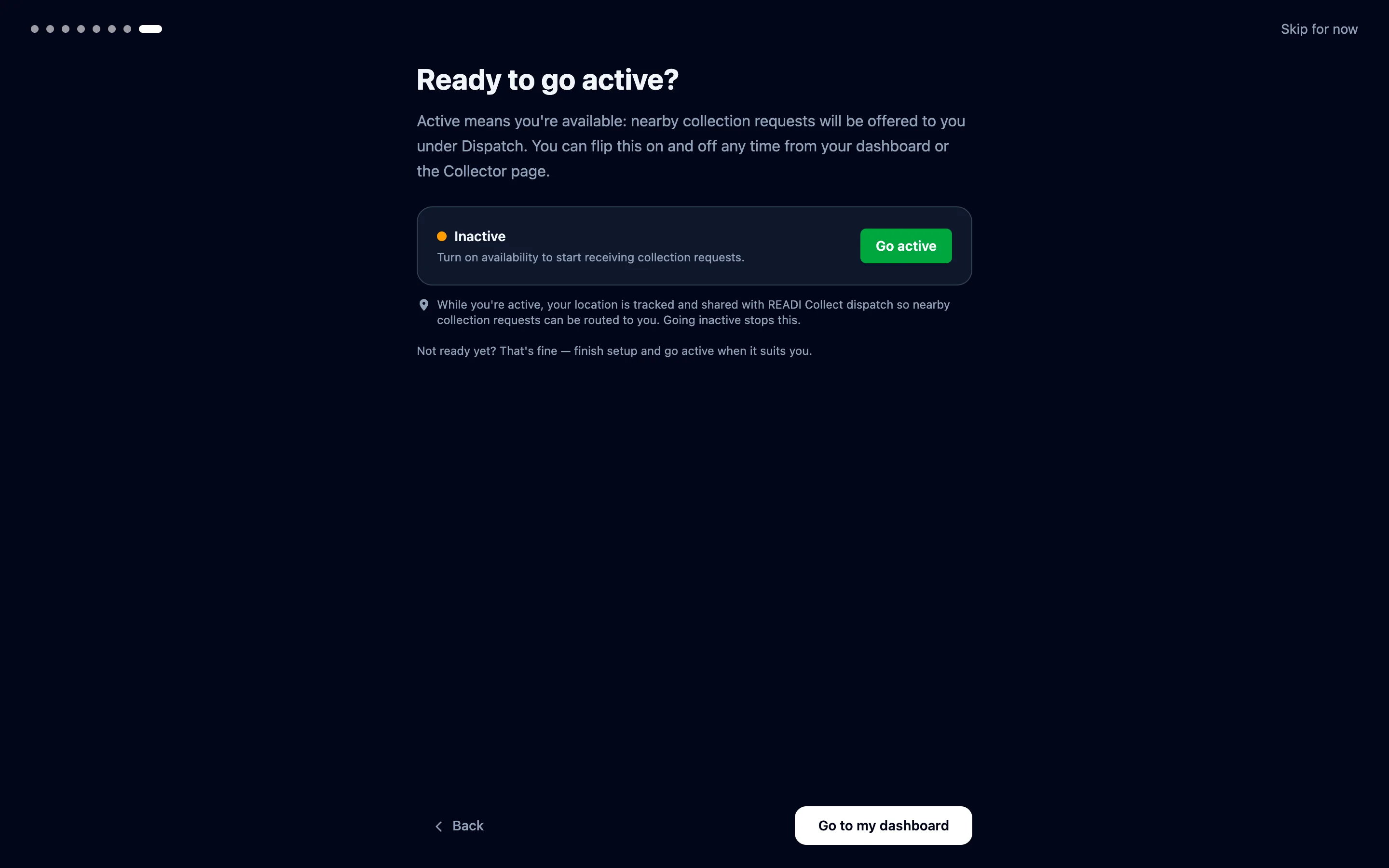 Click Go active