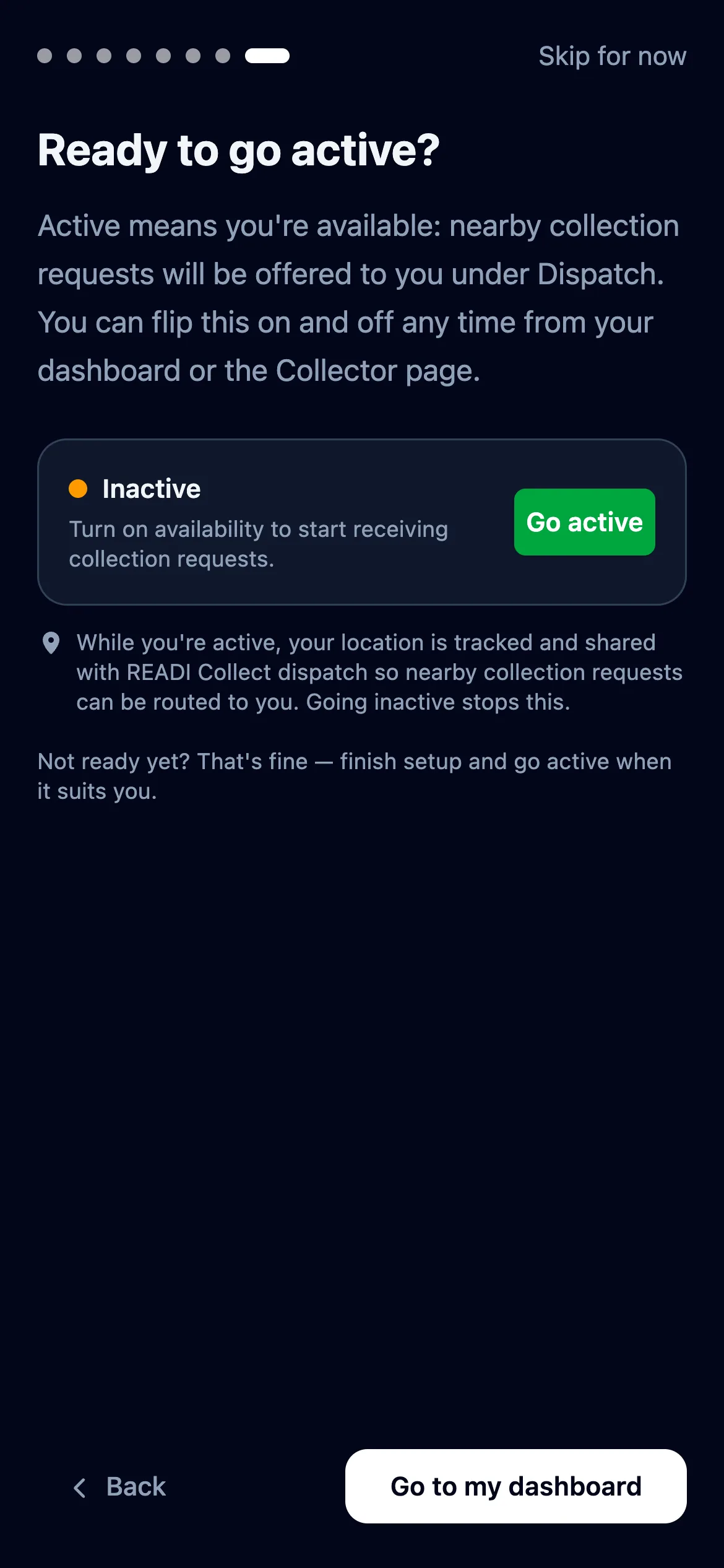 Click Go active