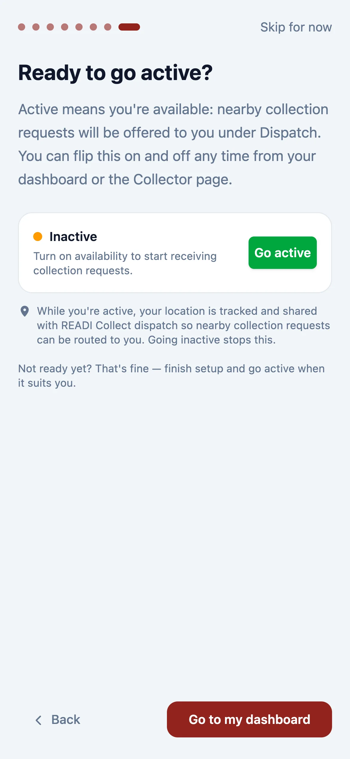 Click Go active