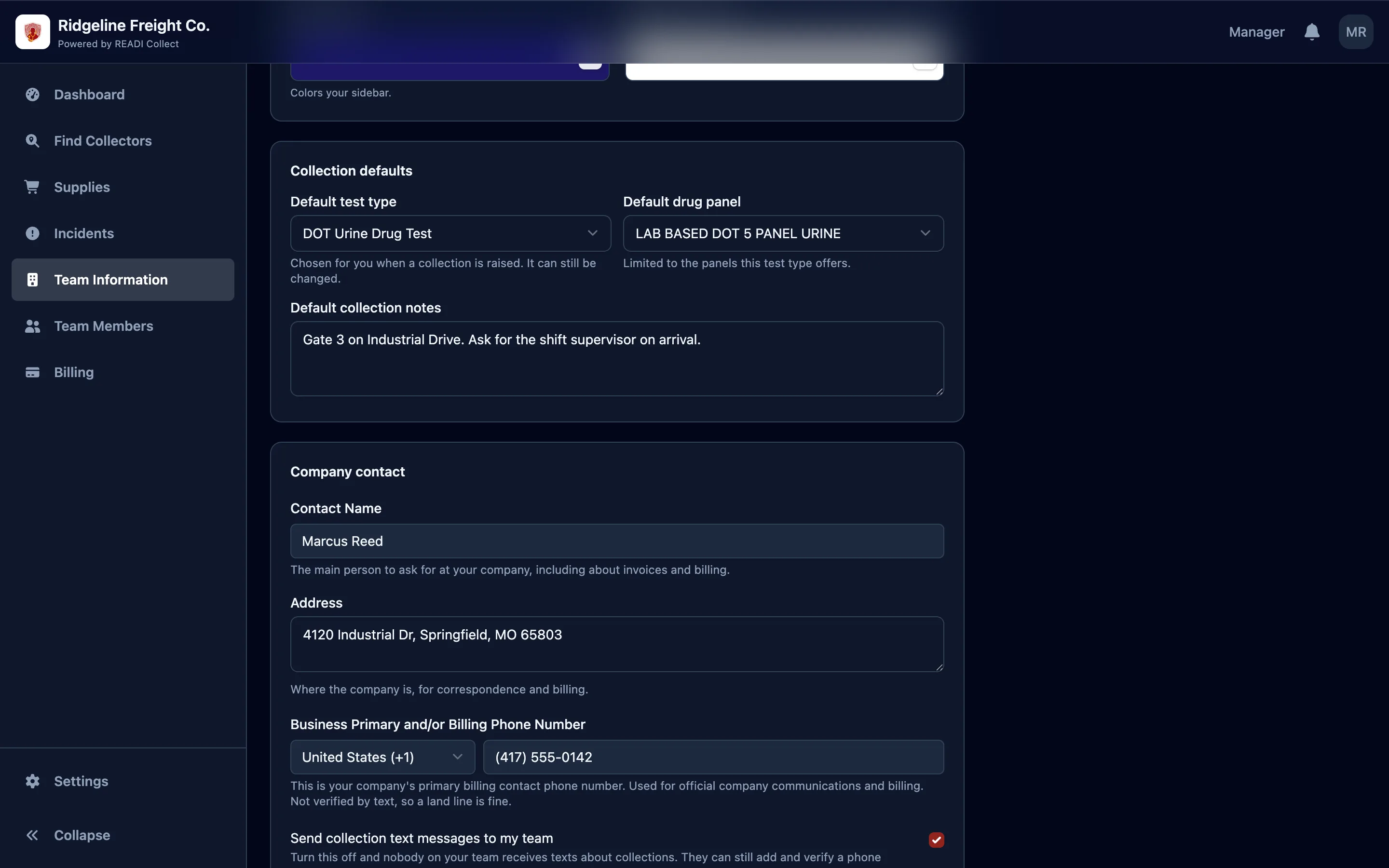 Choose your collection defaults