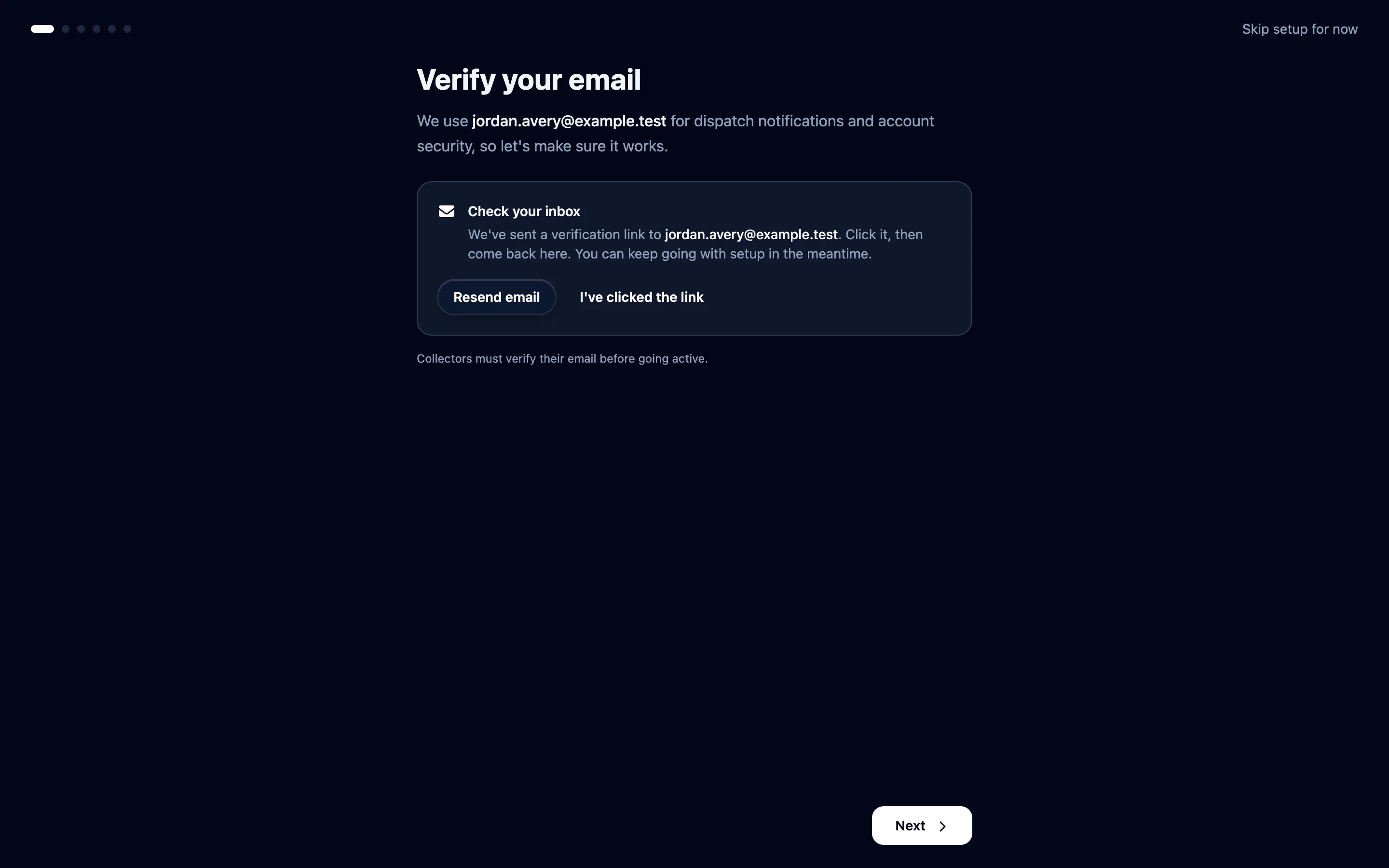 Verify your email address