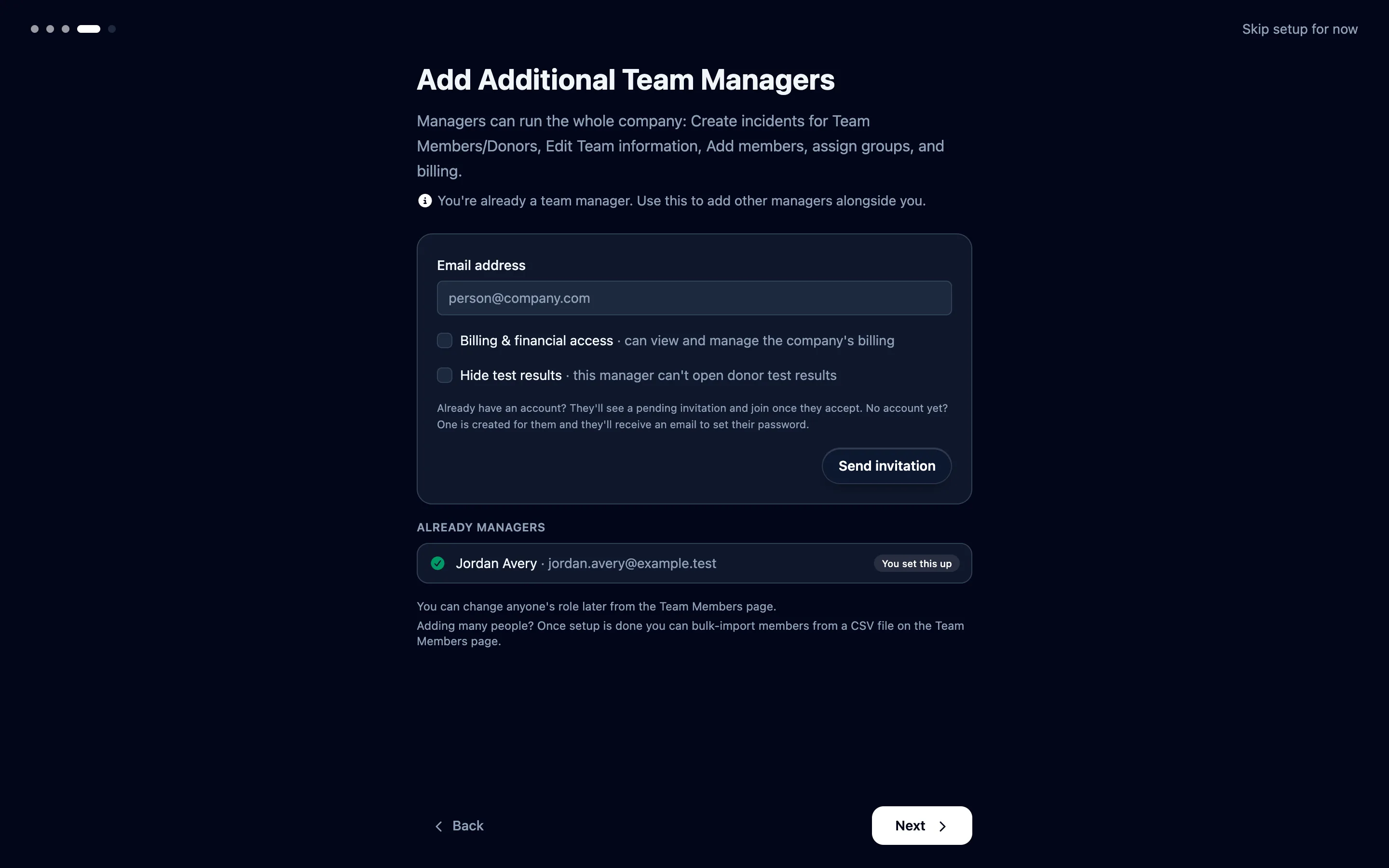 Invite your fellow managers