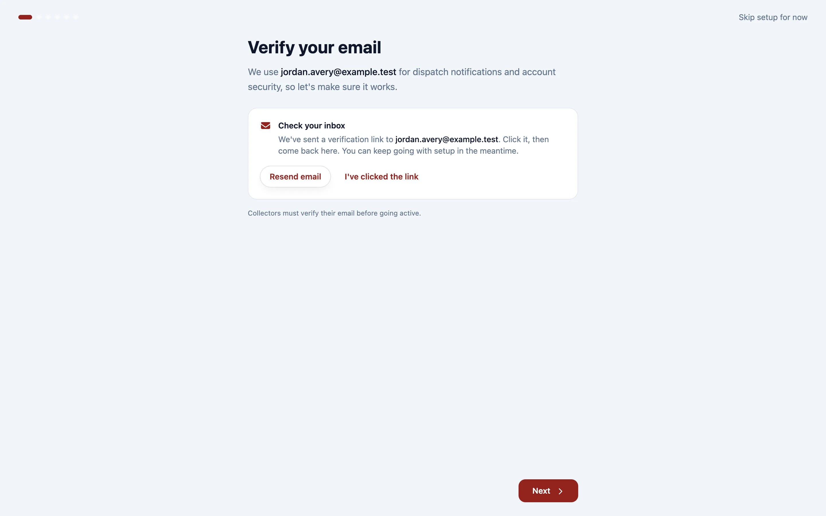 Verify your email address