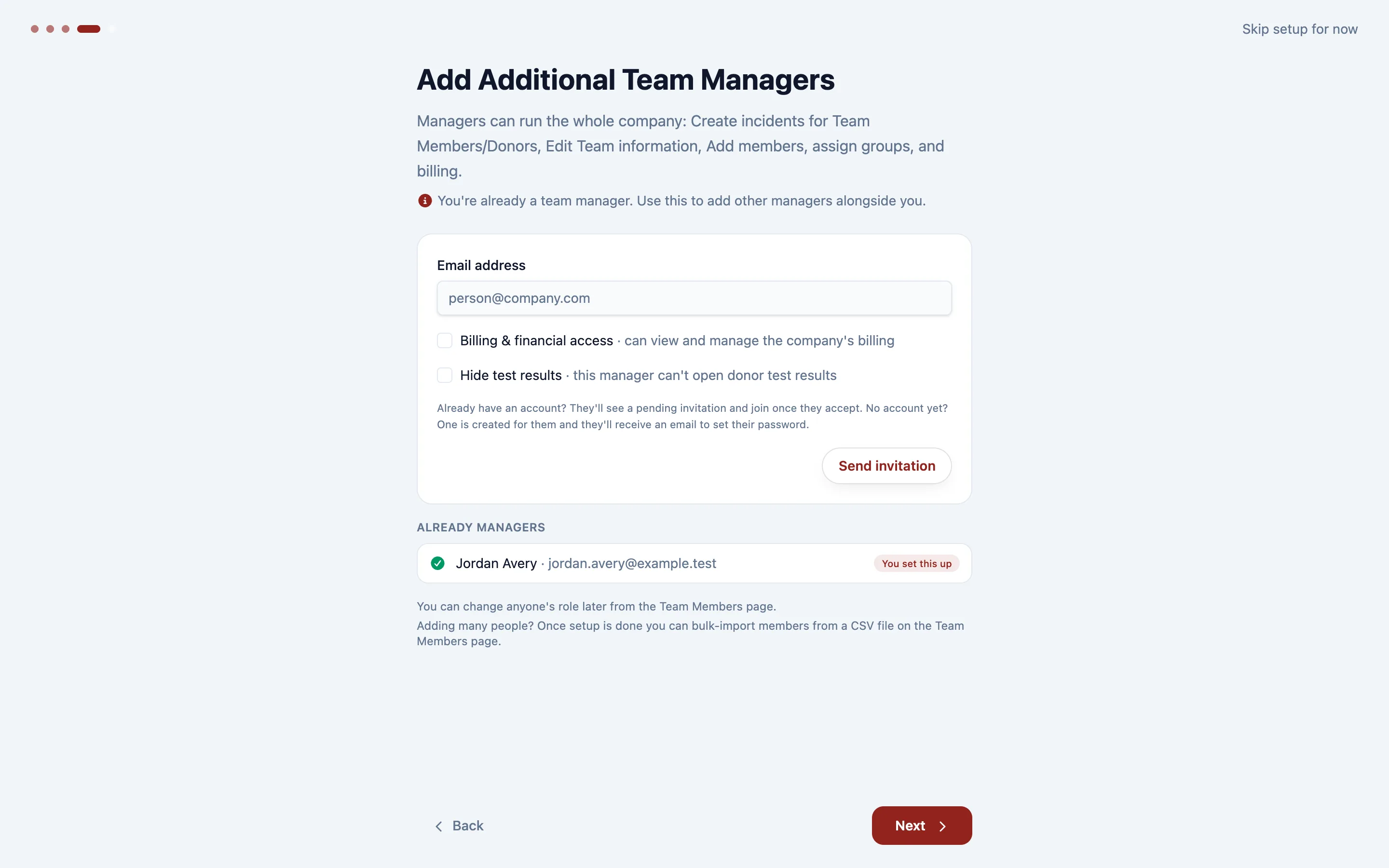 Invite your fellow managers