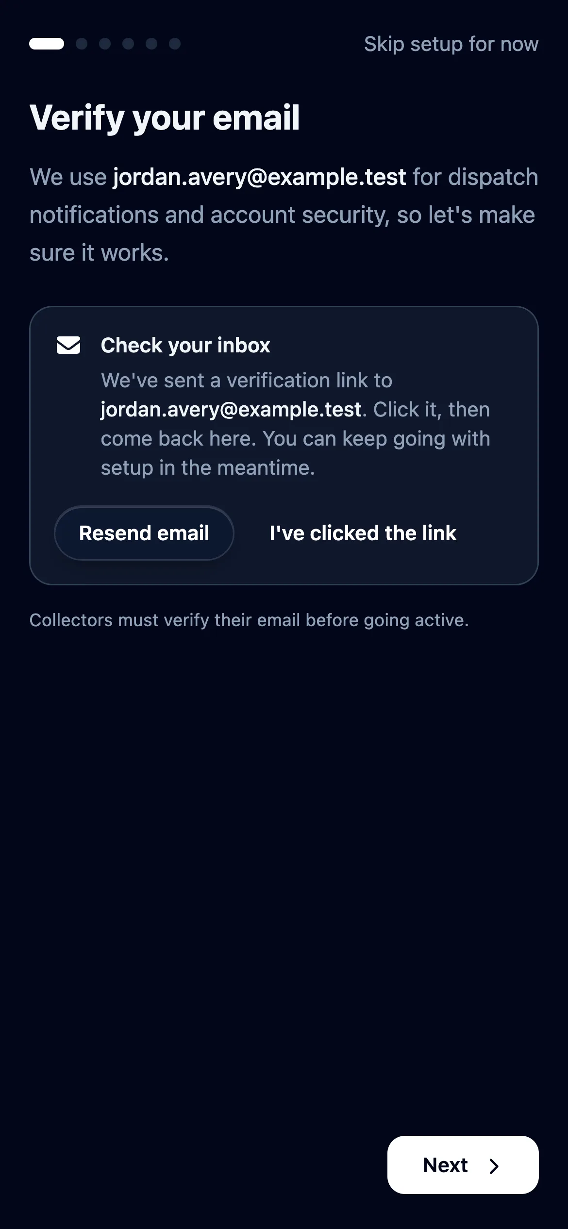 Verify your email address