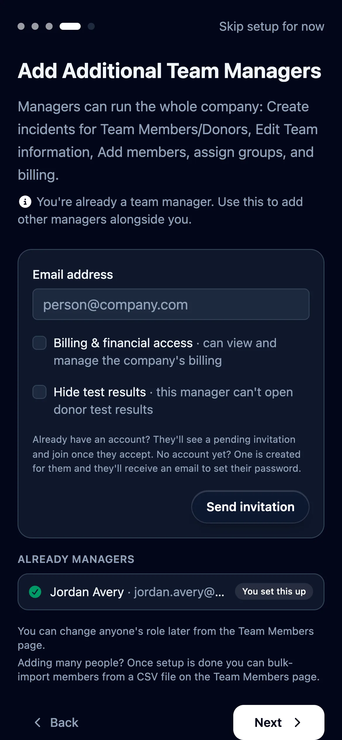 Invite your fellow managers