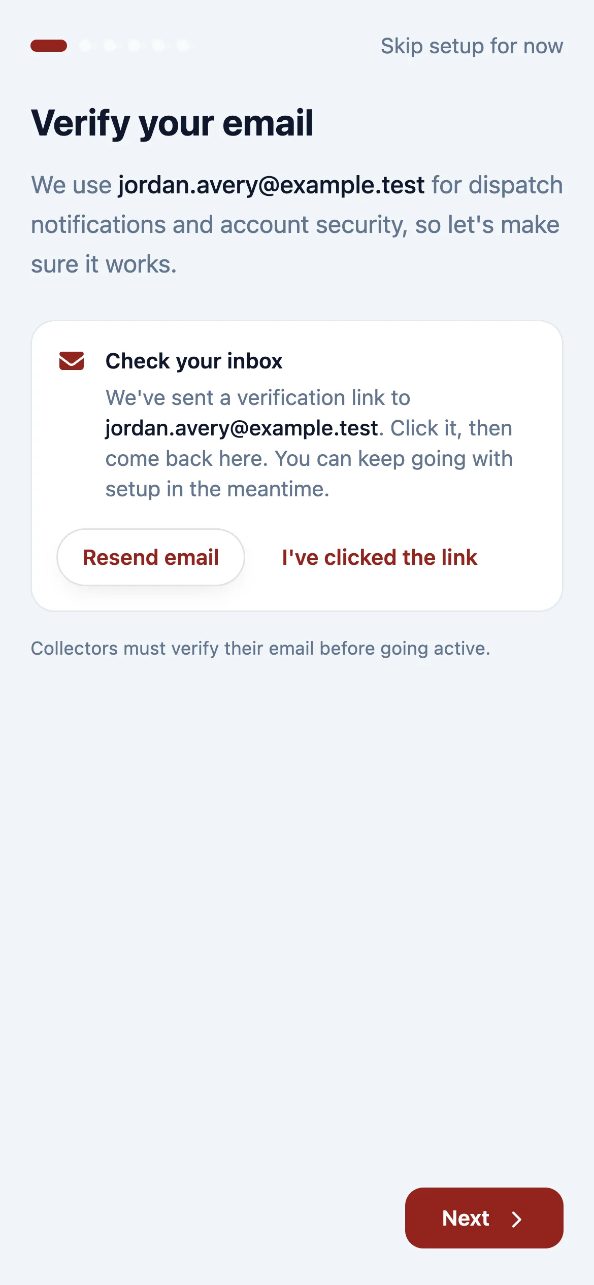 Verify your email address