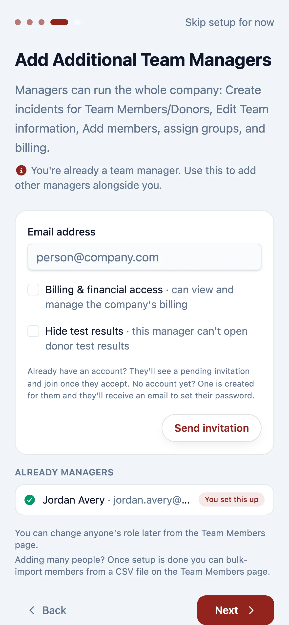 Invite your fellow managers