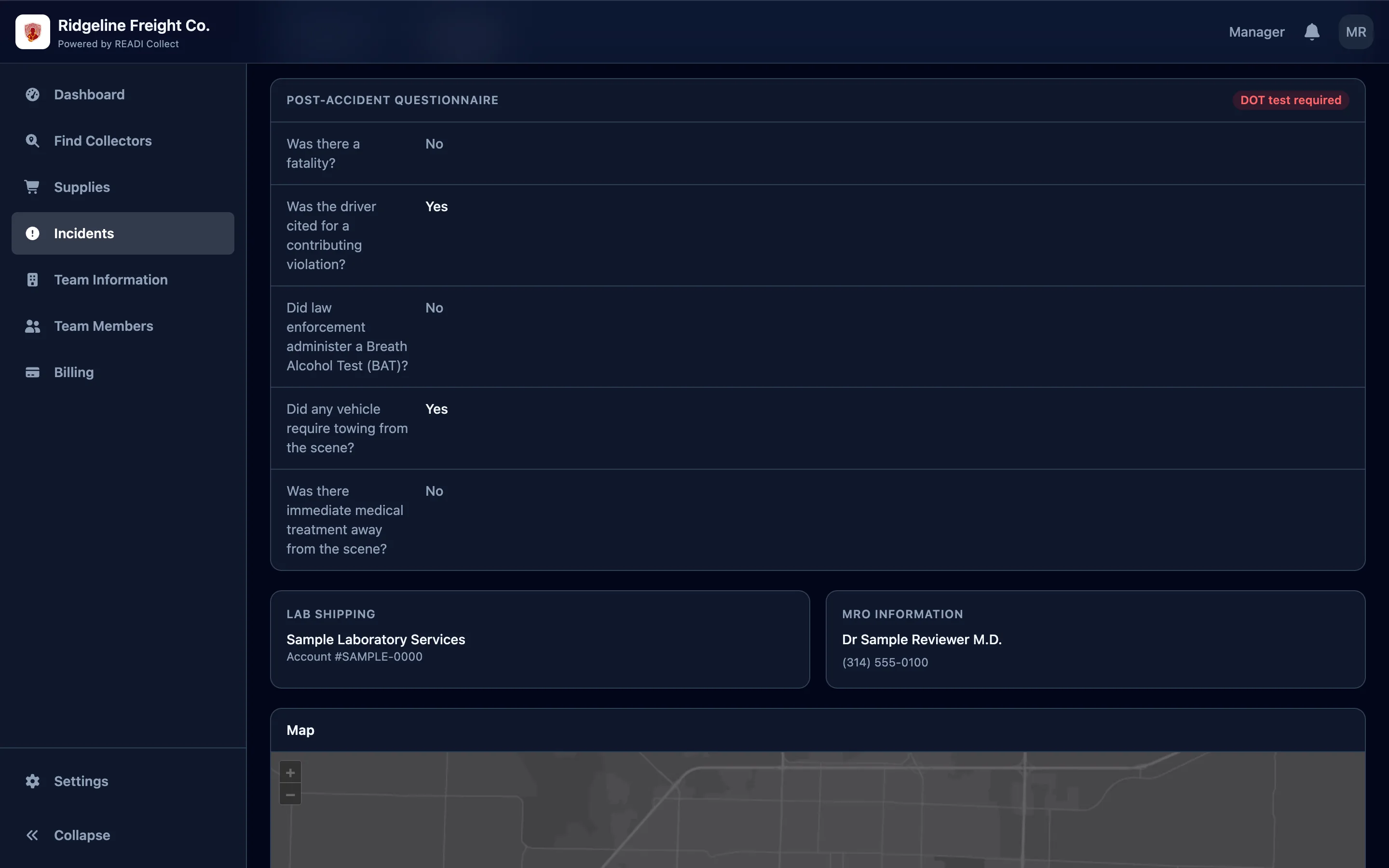 Check the post-accident answers
