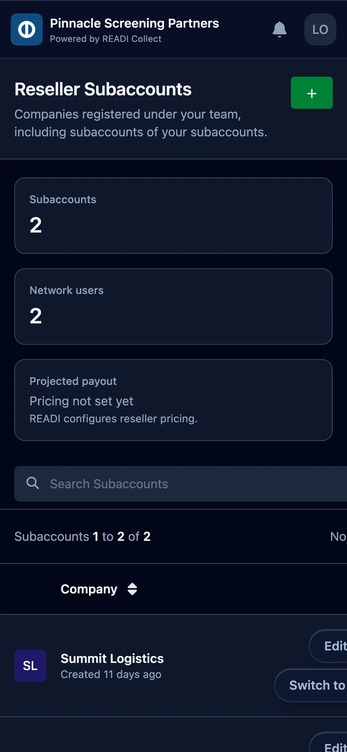 Find them under Reseller Subaccounts