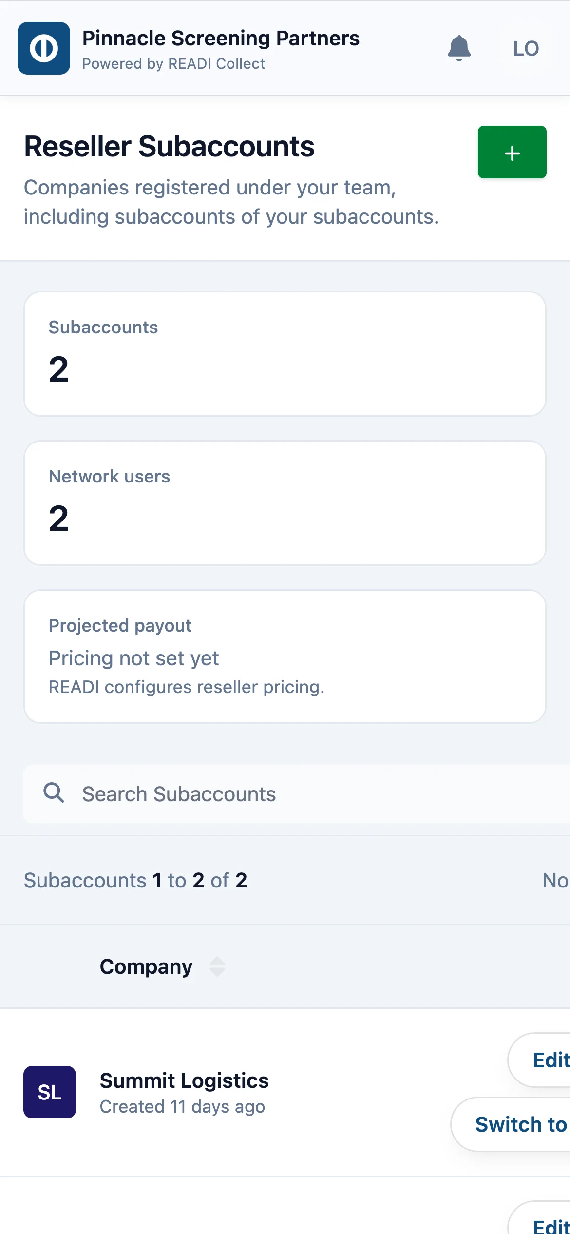 Find them under Reseller Subaccounts