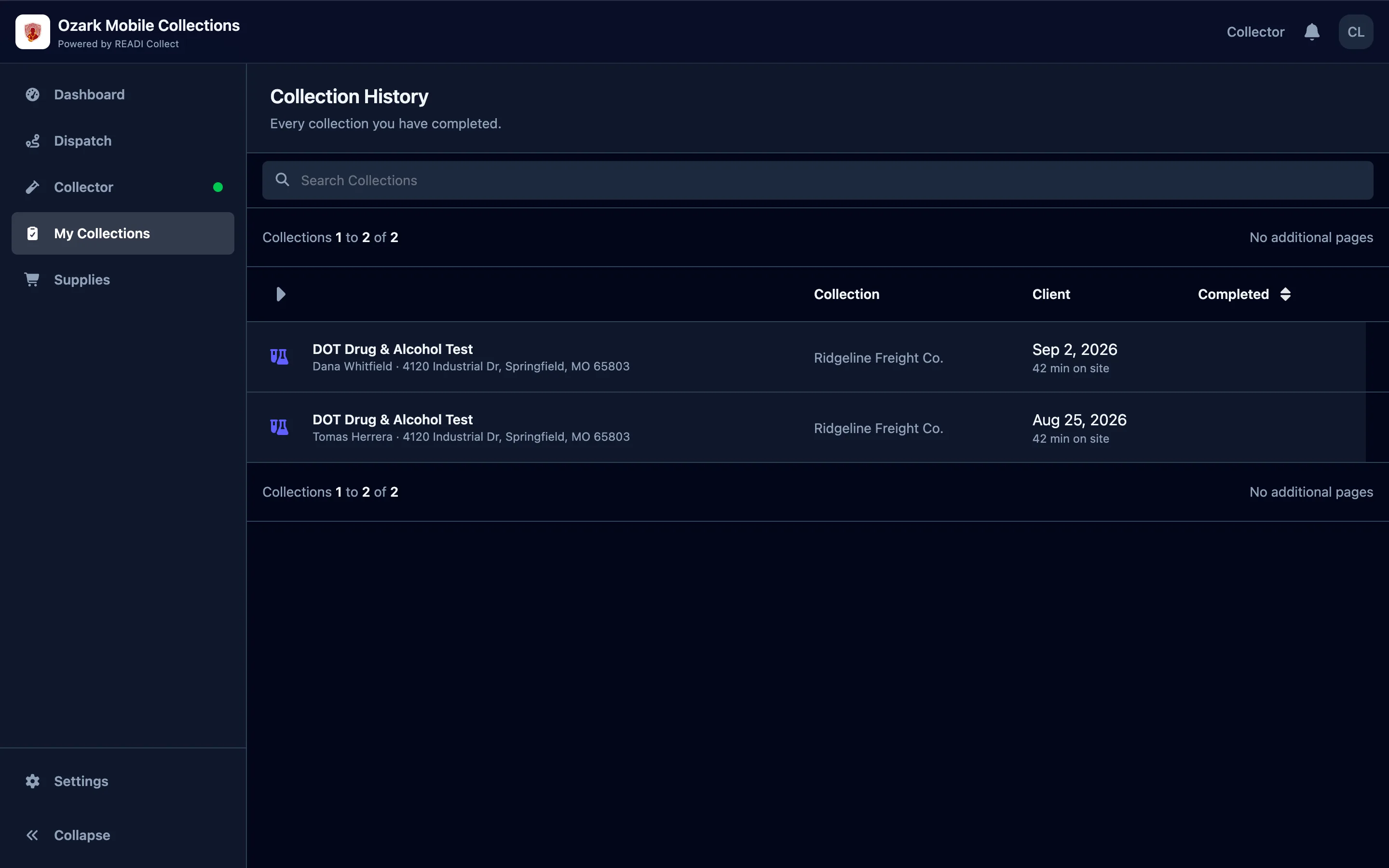 Find it later in Collection History