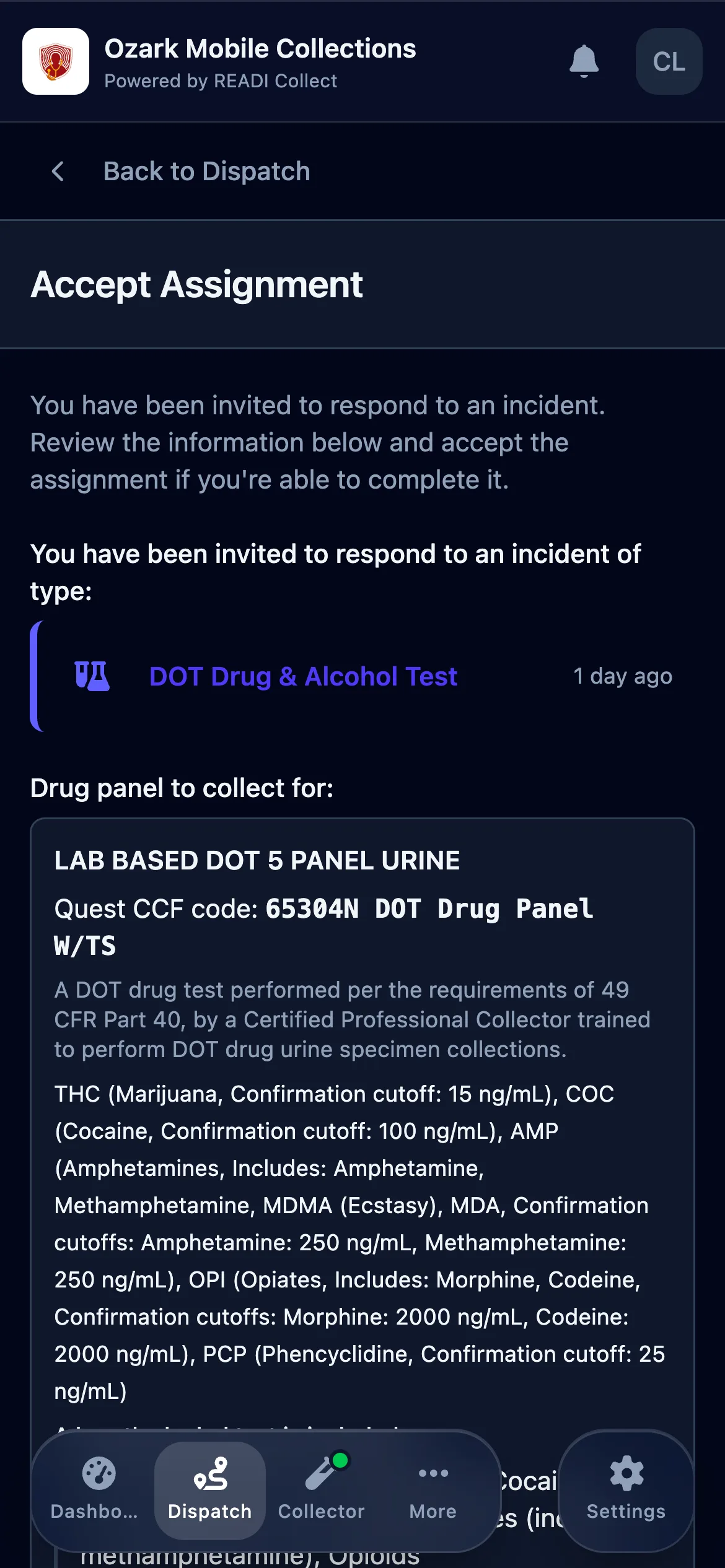 Read it, enter an ETA, then click Accept