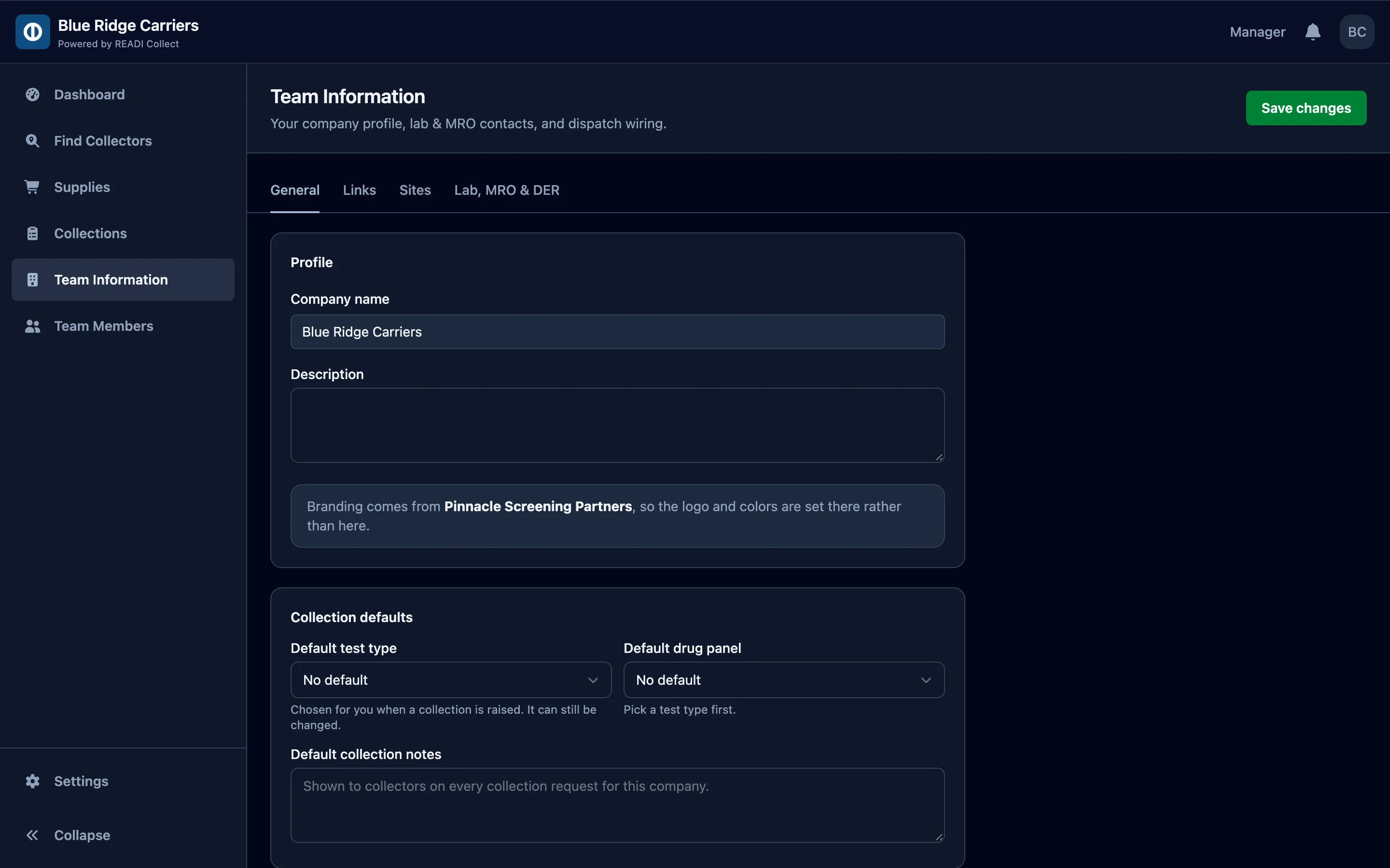 Open their Team Information